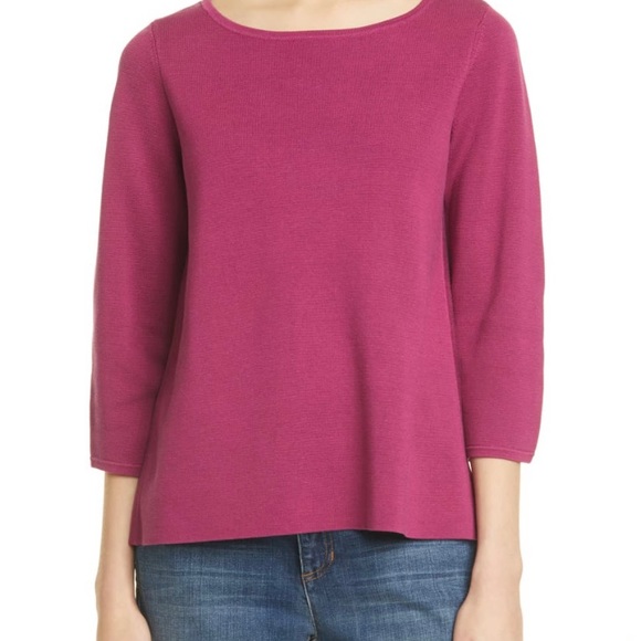 Eileen Fisher Silk OrganicCotton Interlock Sweater - Picture 7 of 10